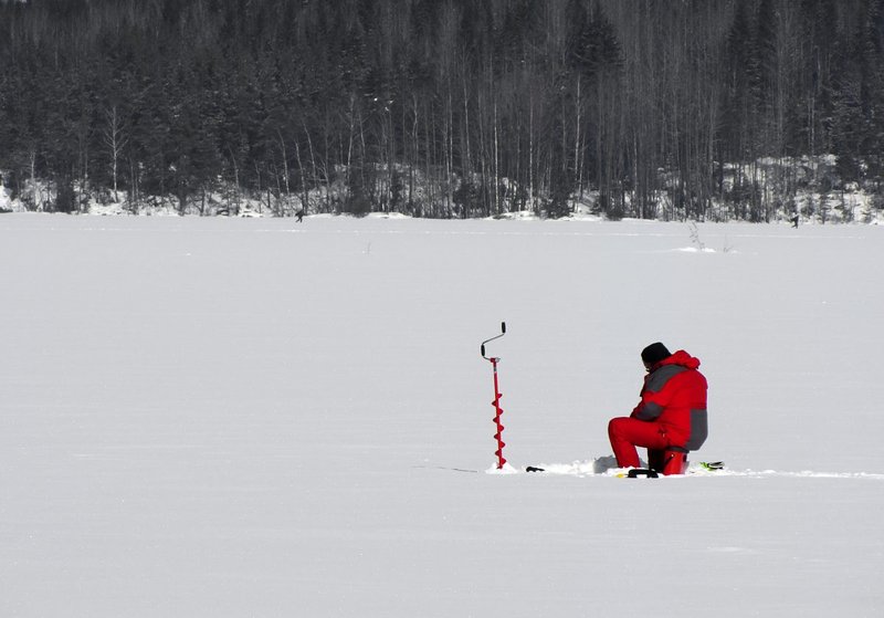 Ice fishing demo in United Kigdom